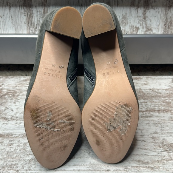 REISS Florens Suede Block Heeled Boots Women’s Sz 9.5 - Picture 11 of 11